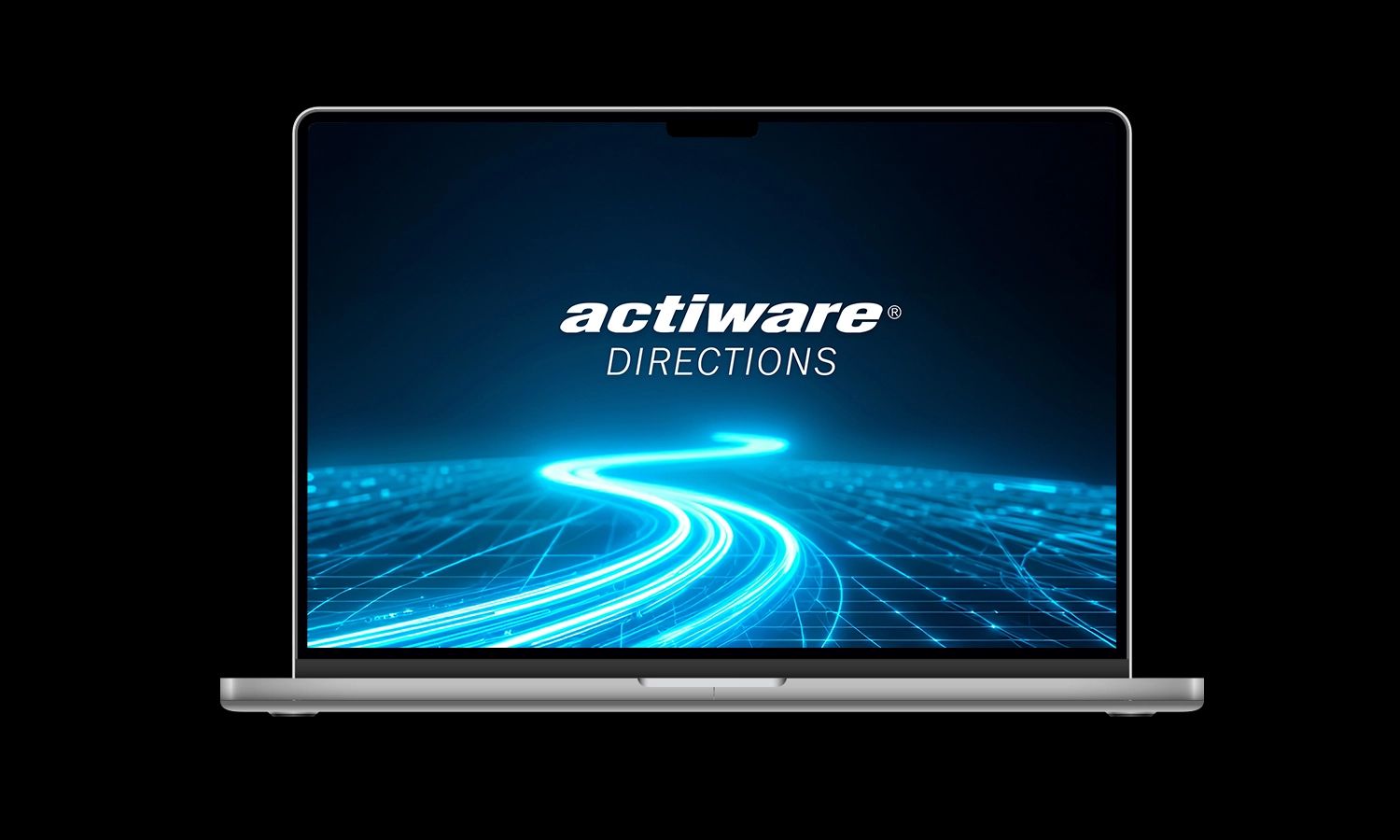 Laptop mit ACTIWARE Directions Logo