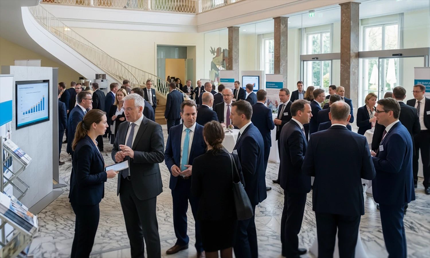 Business-Veranstaltung mit vielen Eventbesucher*innen