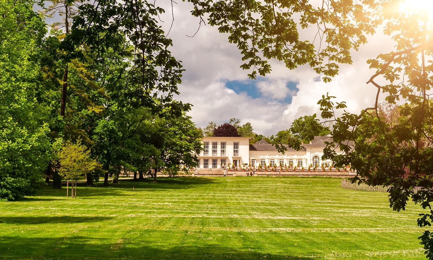 Blick auf den Kurpark in Bad Nauheim