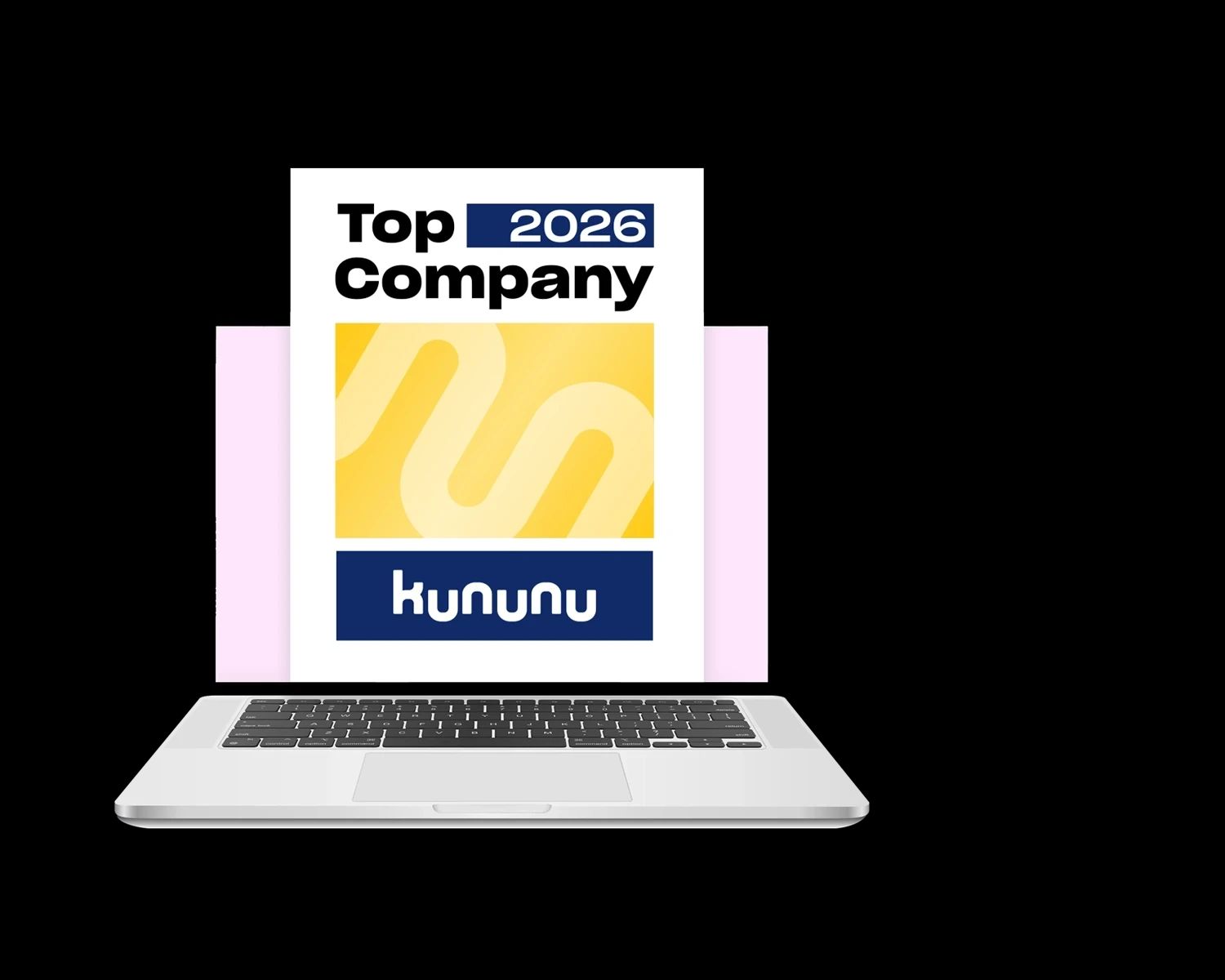 Top Company Auszeichnung auf Laptop-Bildschirm